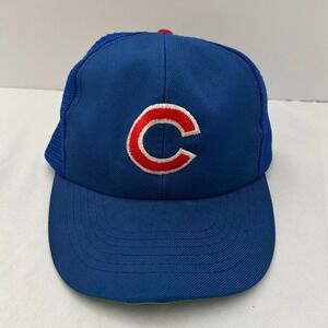 Vintage Chicago Cubs MLB Baseball Trucker Hat Cap youth‎ ANNCO Red White Blue